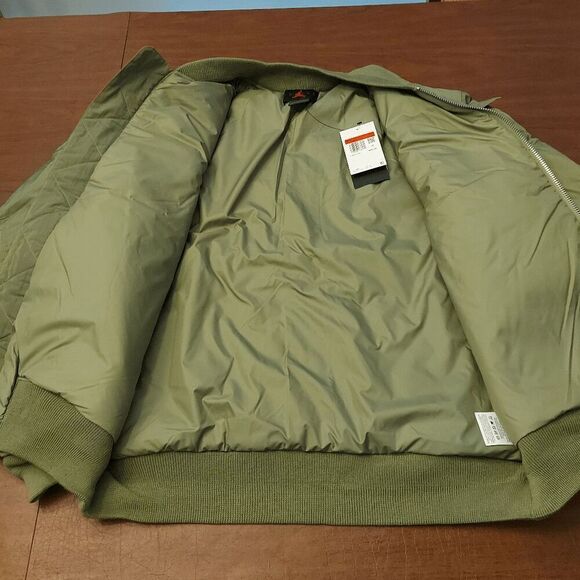 Nike Air Jordan Essentials Renegade Bomber Jacket Green FB7316-340 Men's Size L - Picture 3 of 4